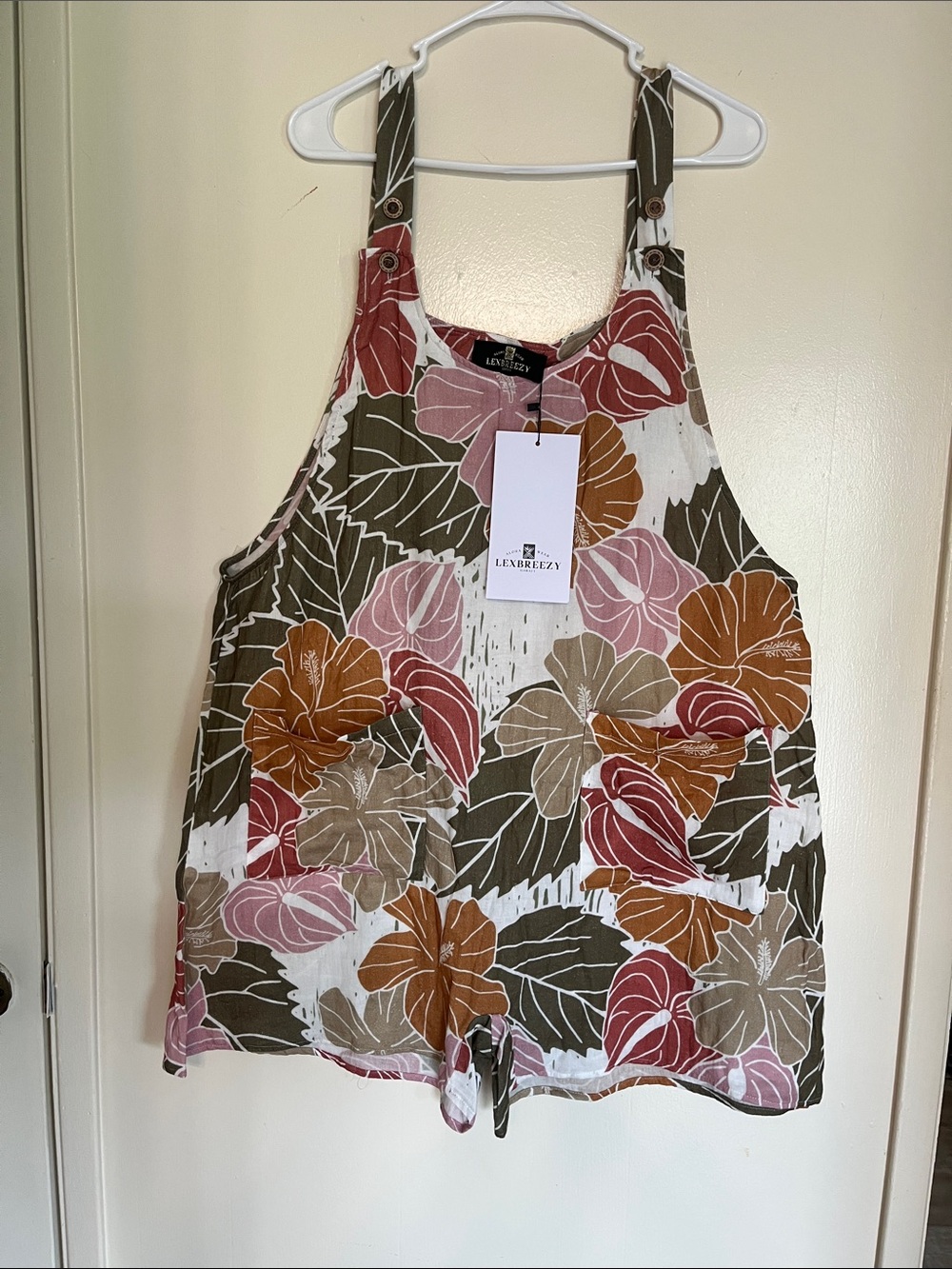 Lex Breezy Island Vintage Tropical Print Jumper NWT 2XL